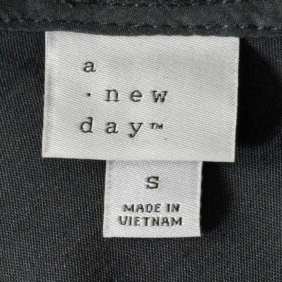 A NEW DAY SLIP DRESS CHIC BLACK SIDE SLITS SMALL - Picture 5 of 7